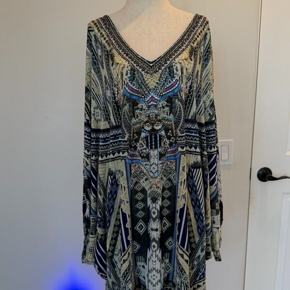 CAMILLA Short Kaftan - OS | Limited Edition Print w/Crystals - Picture 1 of 11